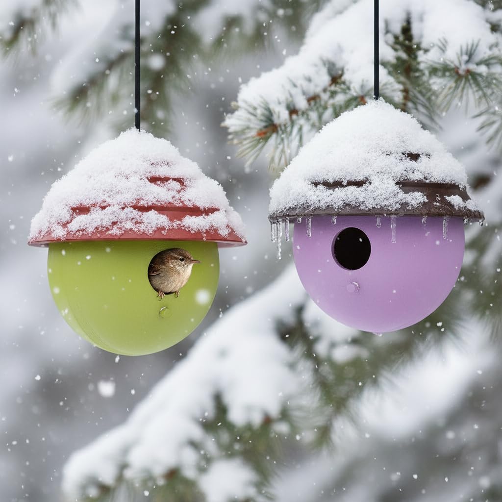 Cedar Alpha modern bird house with removable roof for easy cleaning and care