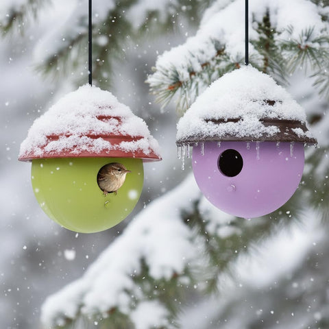 Cedar Alpha modern bird house with removable roof for easy cleaning and care