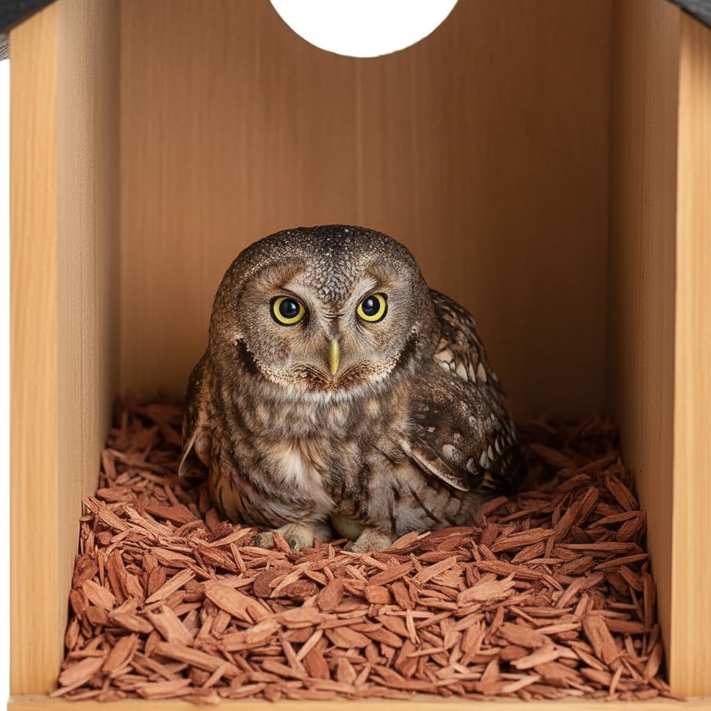 CEDAR ALPHA outdoor bird house kit—easy mounting with included screws.