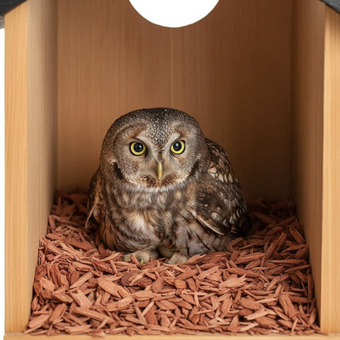 CEDAR ALPHA outdoor bird house kit—easy mounting with included screws.