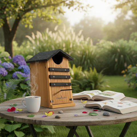 CEDAR ALPHA rustic big birdhouse—classic look with sturdy build.