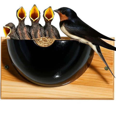 CEDAR ALPHA swallow house in yard view offers durable outdoor nesting.