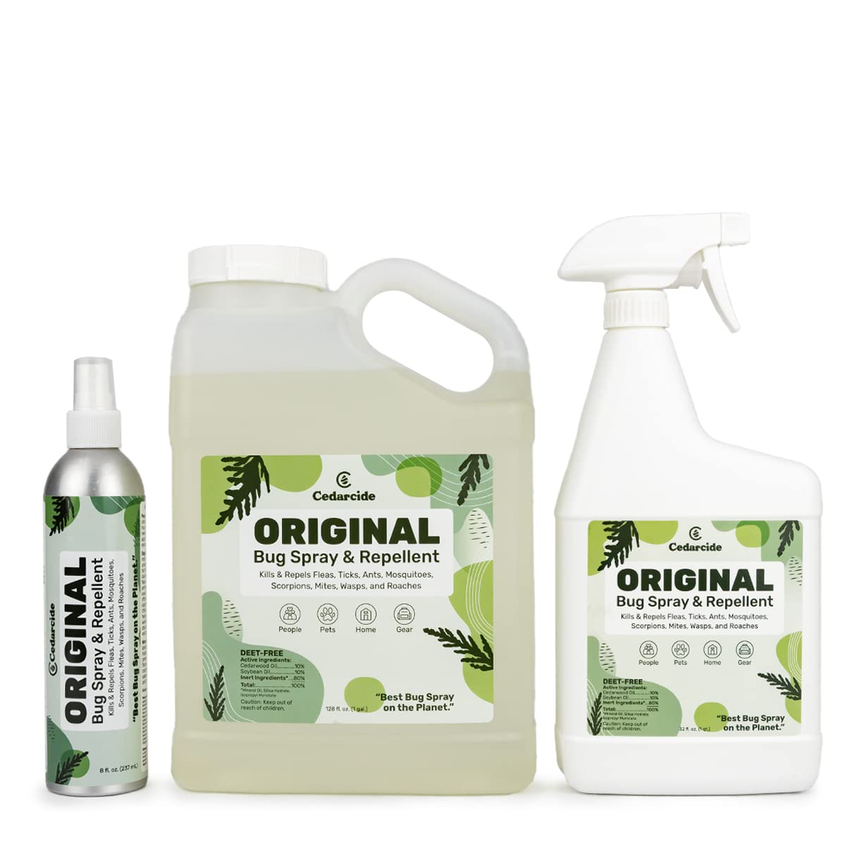 Cedarcide Original Bug Spray bottle demonstrating safe, natural pest protection for home use.