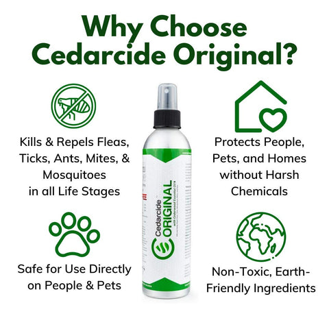 Cedarcide Original indoor use for room-wide protection in homes.