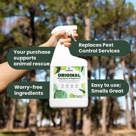 Cedarcide Original pet care use for gentle protection around dogs and cats.