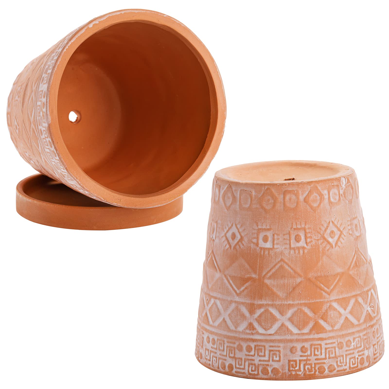 Two-pack Cedilis pots displayed on a patio for gardening readiness