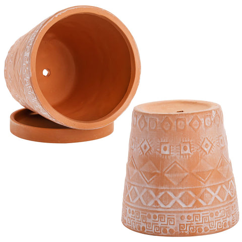 Two-pack Cedilis pots displayed on a patio for gardening readiness