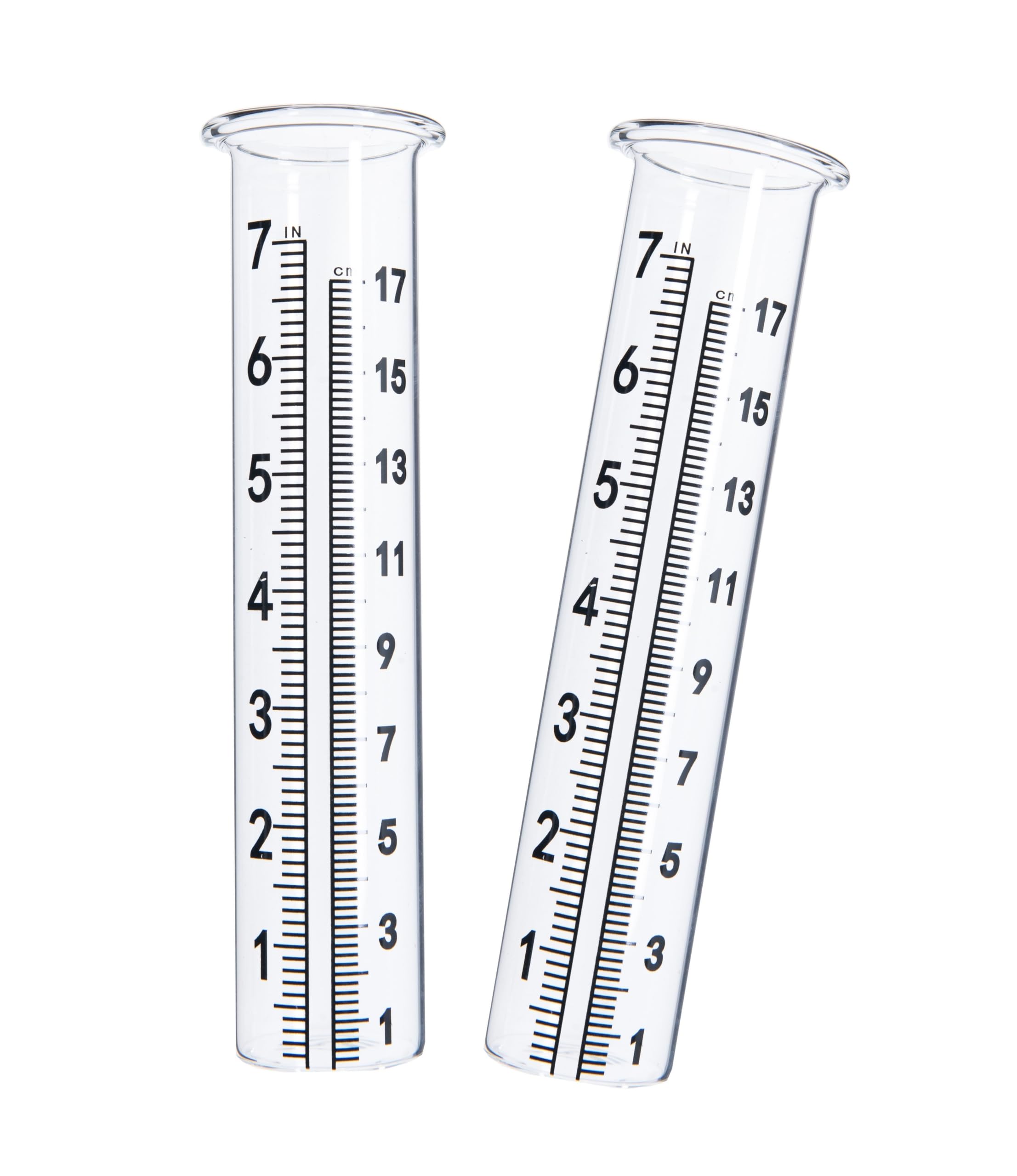 Cedmon rain gauge tube lip front view shows stable mounting in wind and rain