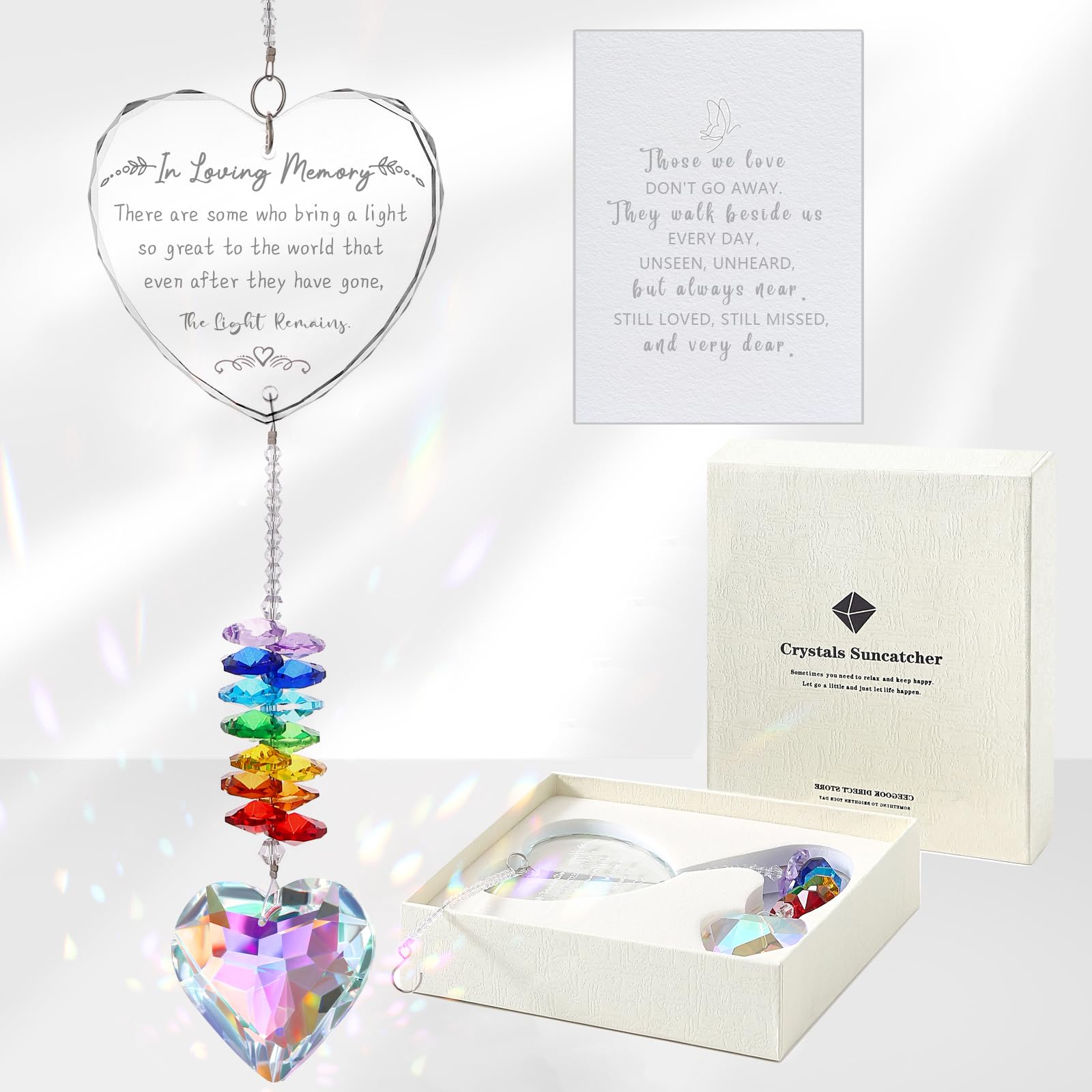Ceegook K9 suncatcher front view highlighting clear crystal and elegant design