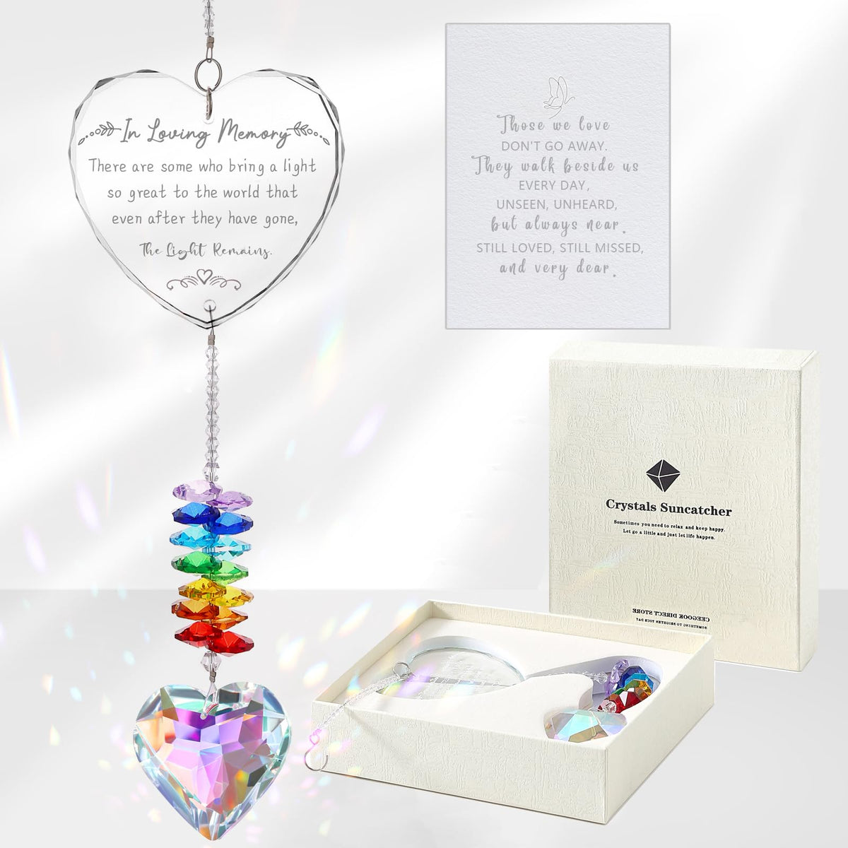 Ceegook K9 suncatcher front view highlighting clear crystal and elegant design