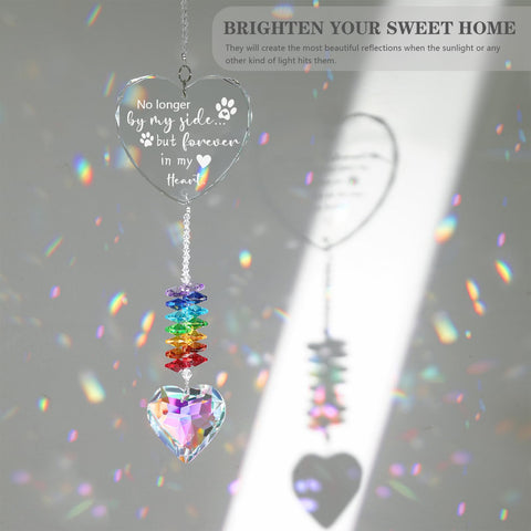 Ceegook pet loss suncatcher rainbow light brightening a room