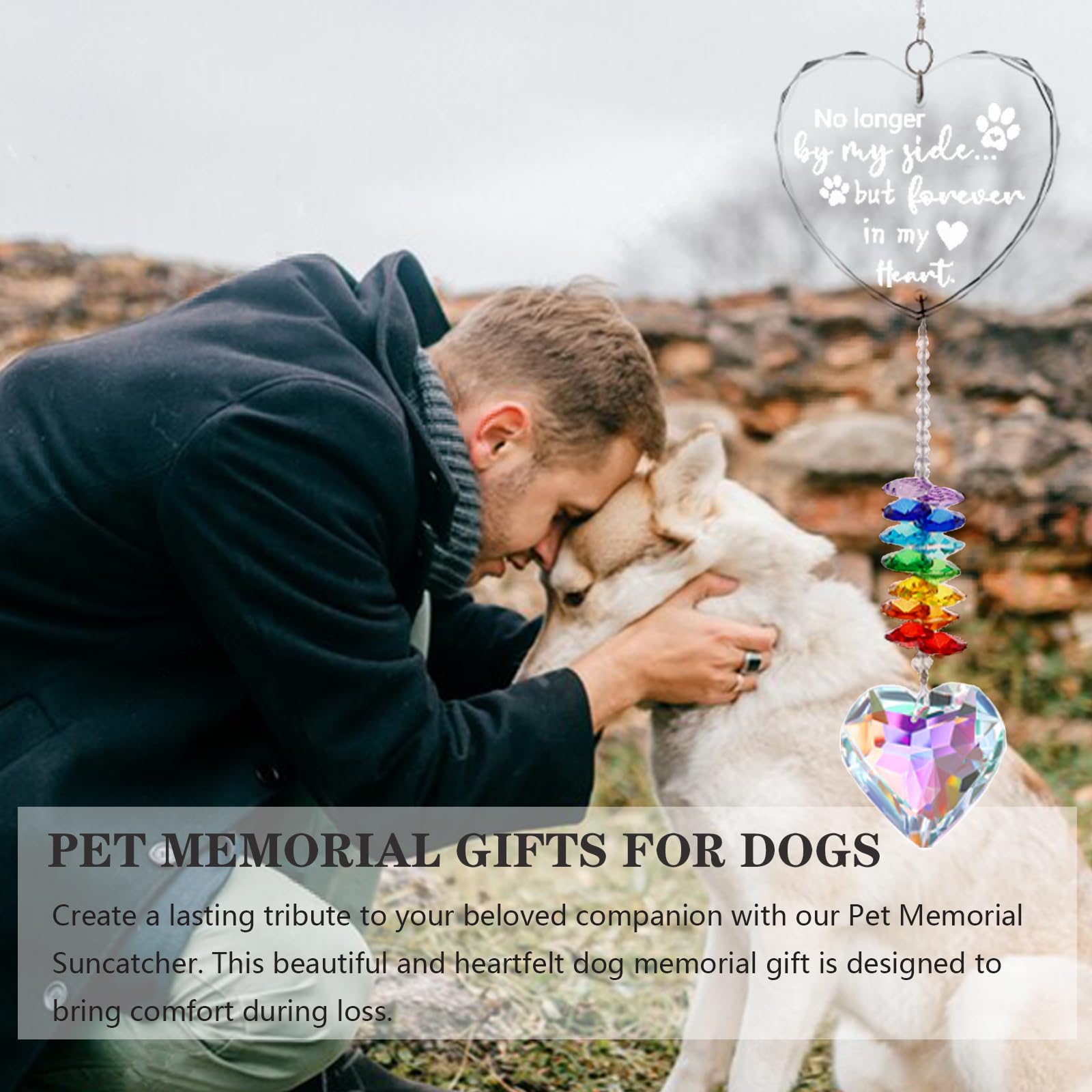 Ceegook pet sympathy gift suncatcher honoring a furry friend