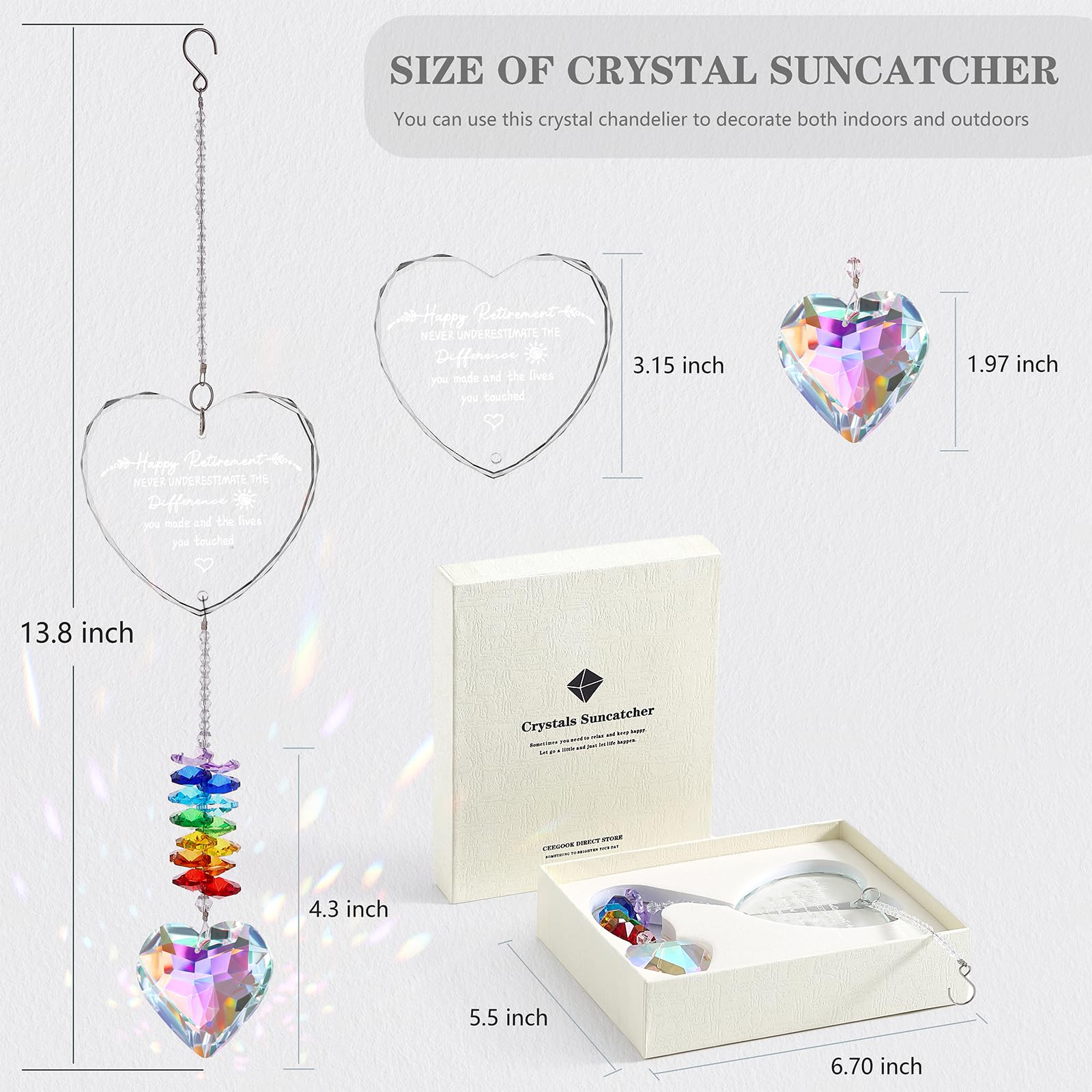 Ceegook suncatcher hanging as office or window decor