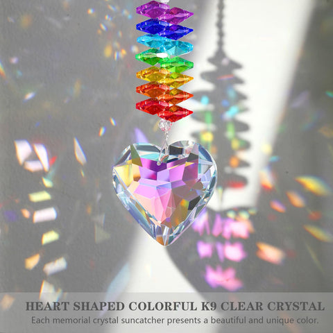 Ceegook Suncatcher K9 crystal prism sparkles in sunlight.