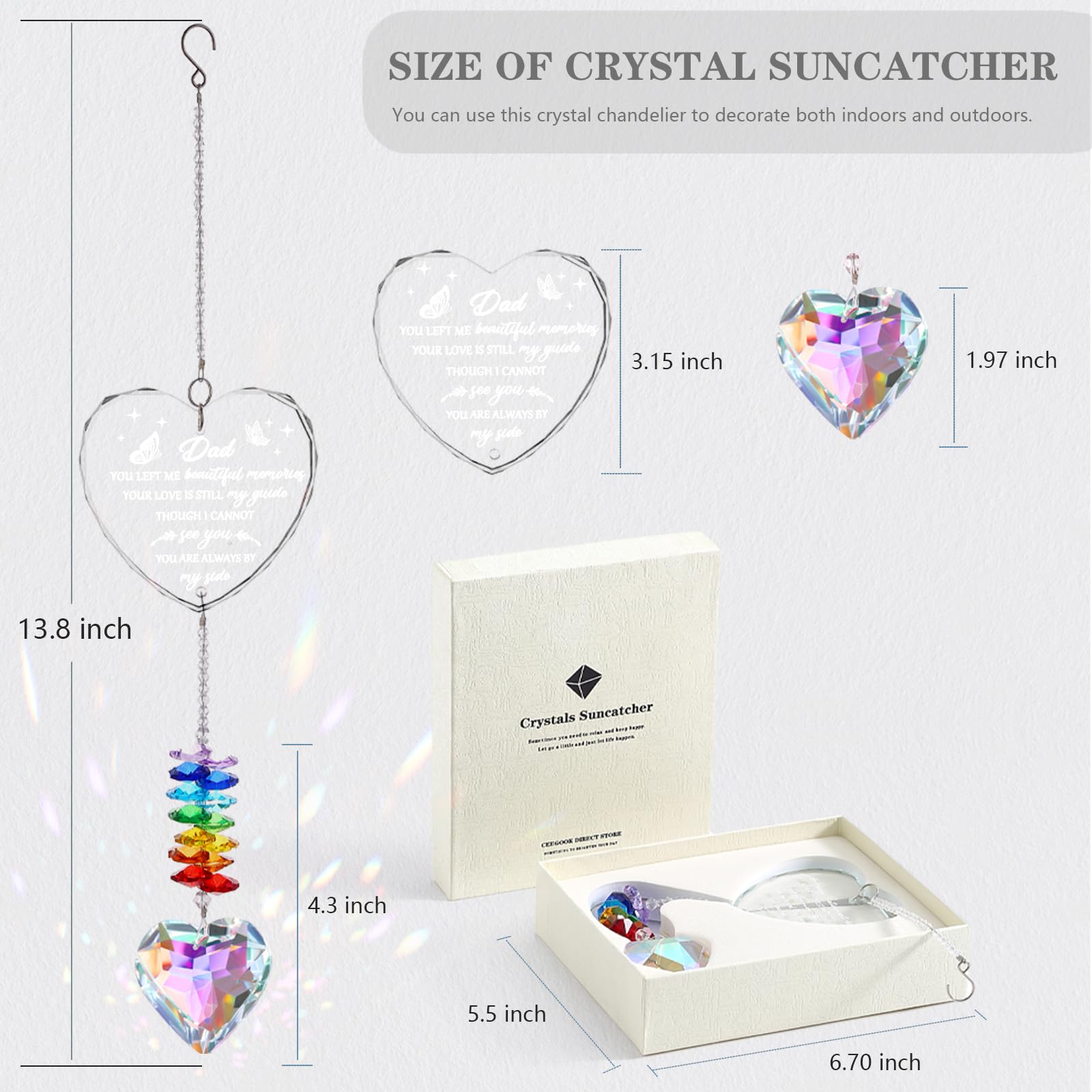 Ceegook window display hanging suncatcher catching daylight in a bright room