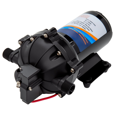 Ceelpeopar 5.5GPM 12V sprayer pump, front view, ideal for compact installations.
