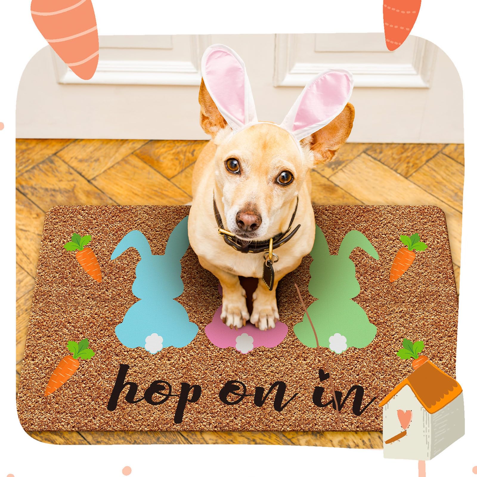 Ceenna non-slip floor mat for indoor-outdoor use keeps steps safe.