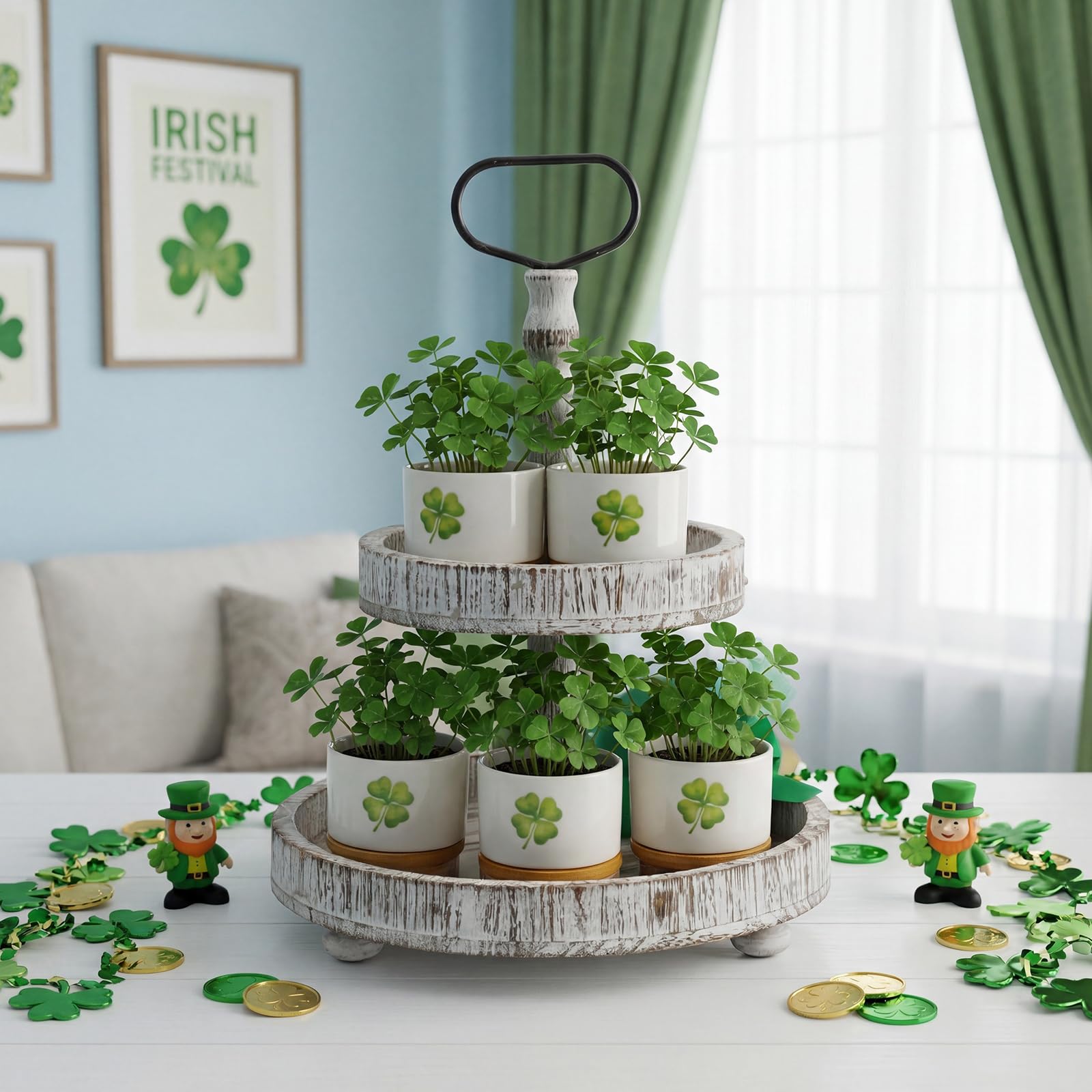 Ceenna clover design pot featuring heartwarming messages.