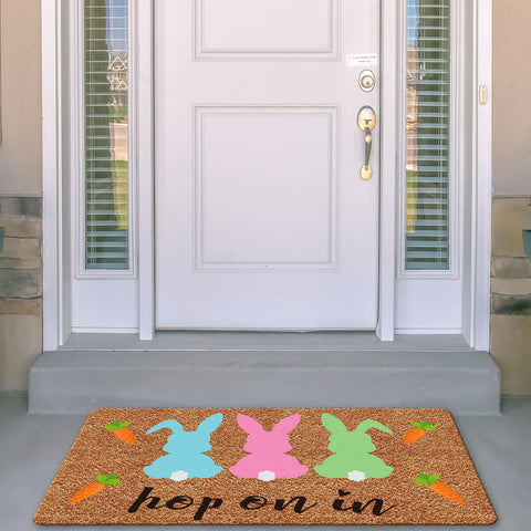 Ceenna weather-resistant coir fiber mat endures seasonal use.