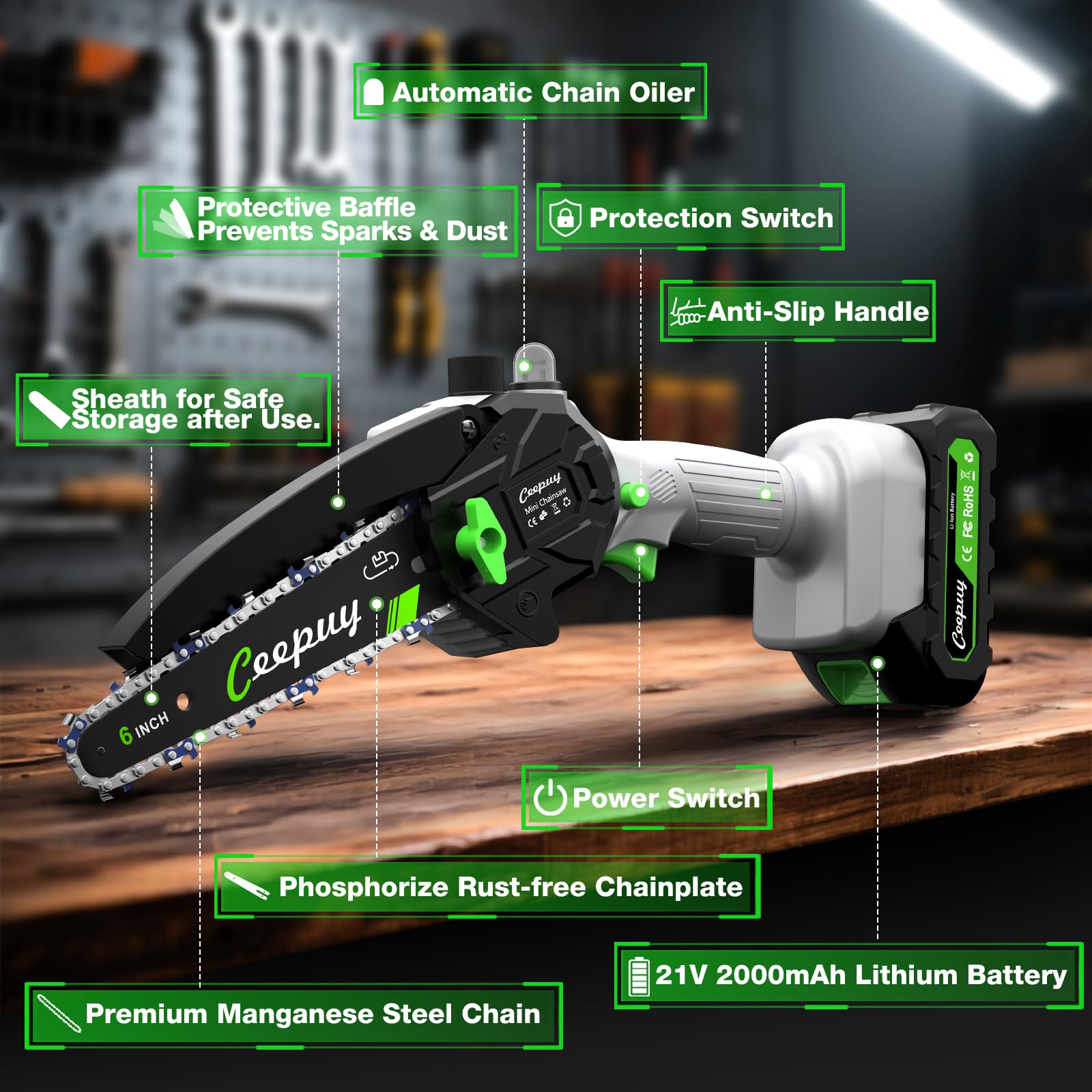 CEEPUY fast charging charger minimizes downtime between tasks.