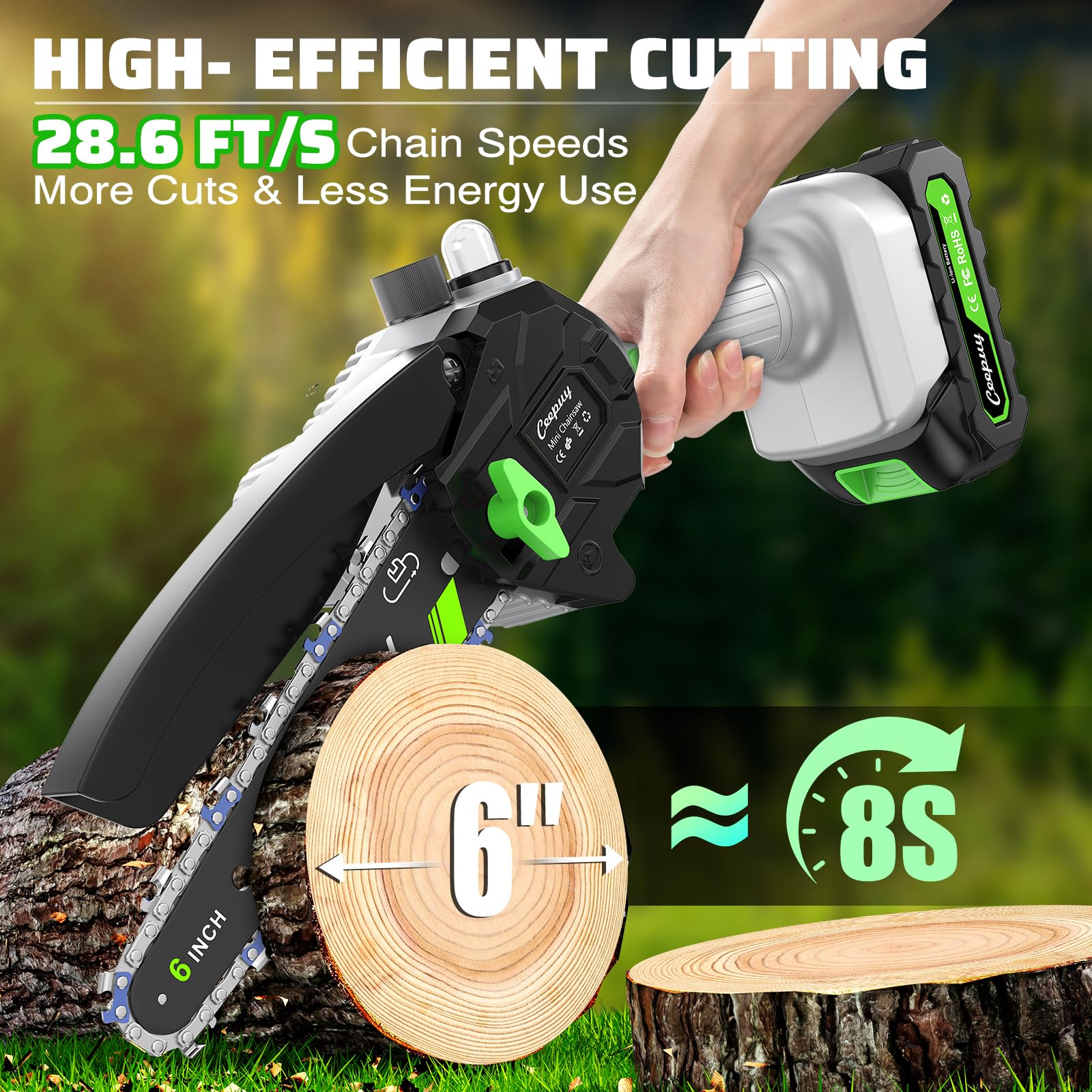 CEEPUY lightweight ergonomic handle for comfortable one-handed operation.