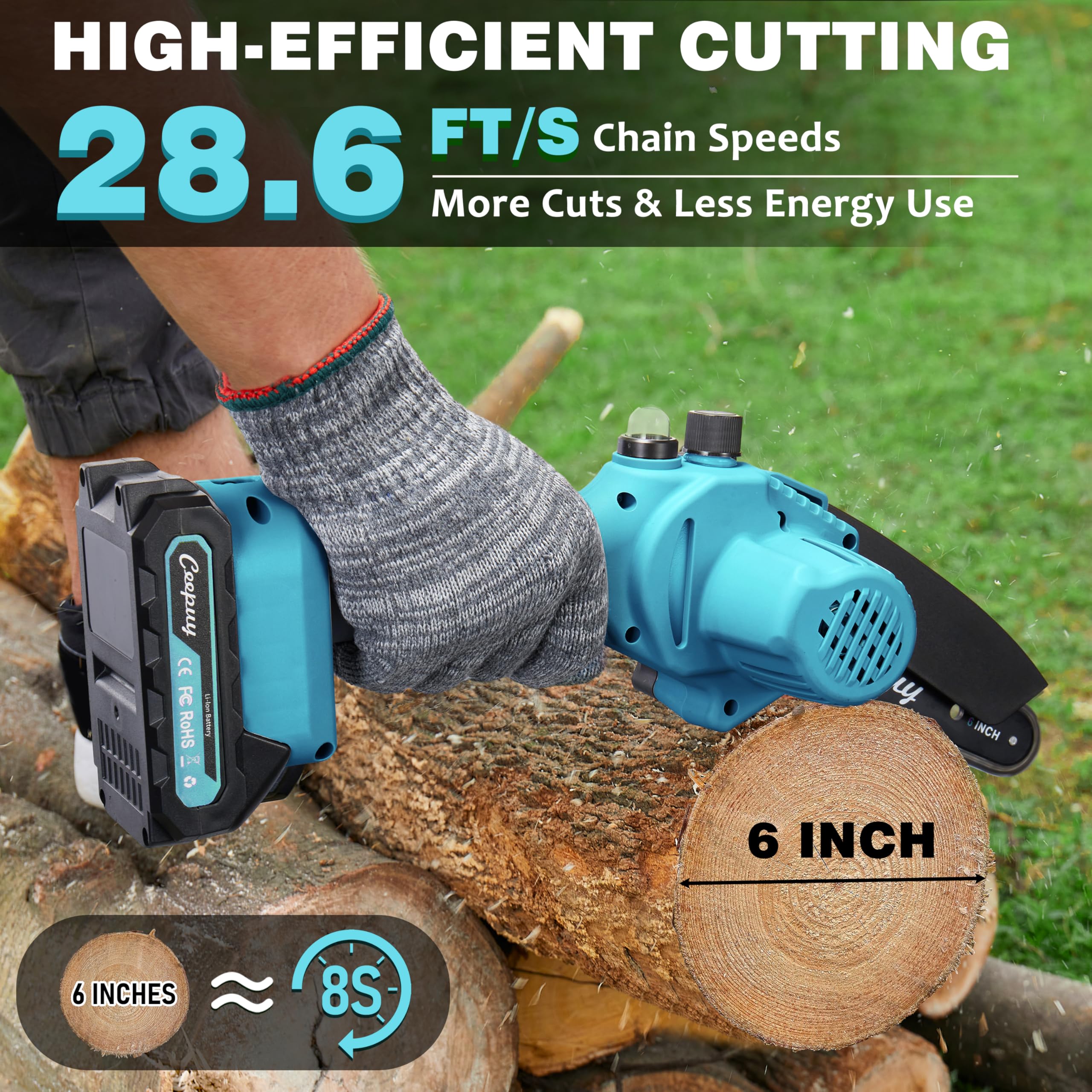 Ceepuy auto oil system keeps chain lubricated for smooth cuts