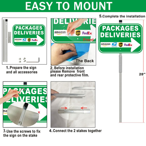 Cefrashi sign features high-contrast green and white for easy visibility