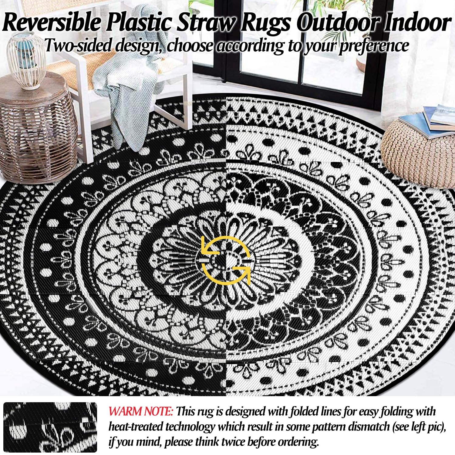 Cekene rug with portable bag for easy transport.