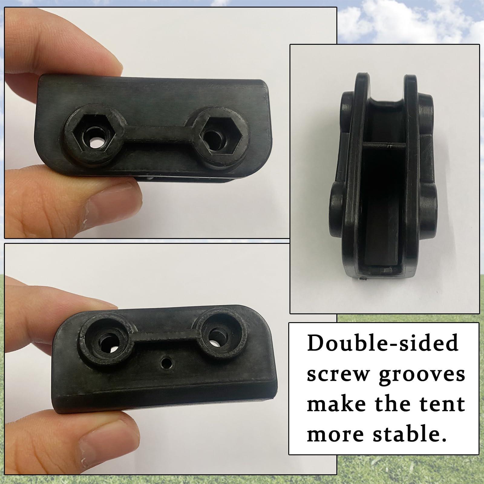 Celeyearnirs 2-Way connector installed on a frame demonstrates durable construction.