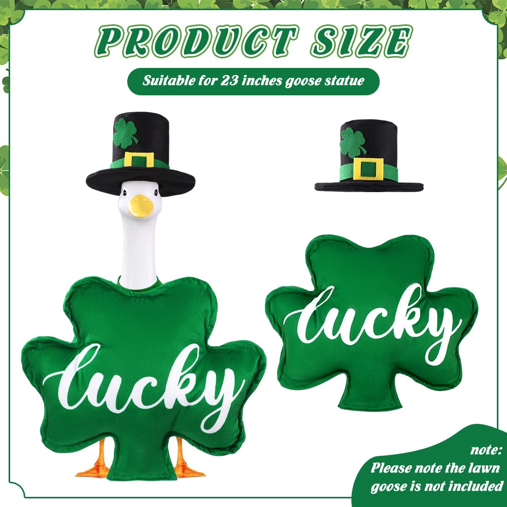 Celltestria goose hat and shamrock design create a standout porch display.