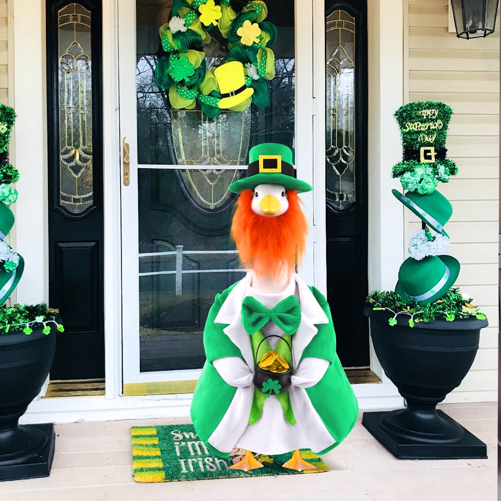 Celltestria green bow tie goose costume suits yards and patio decorations