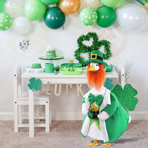 Celltestria St. Patrick's goose decoration perfect for lawn parties