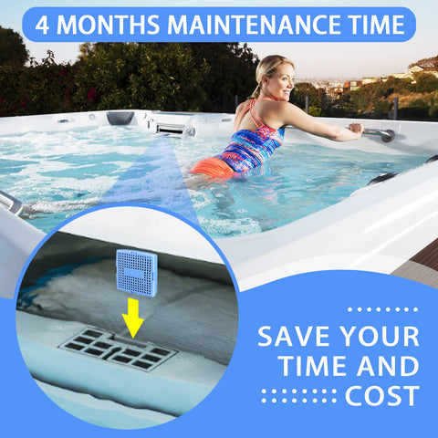 Cendasun cartridge demonstrates four-month purification and balance in spa.