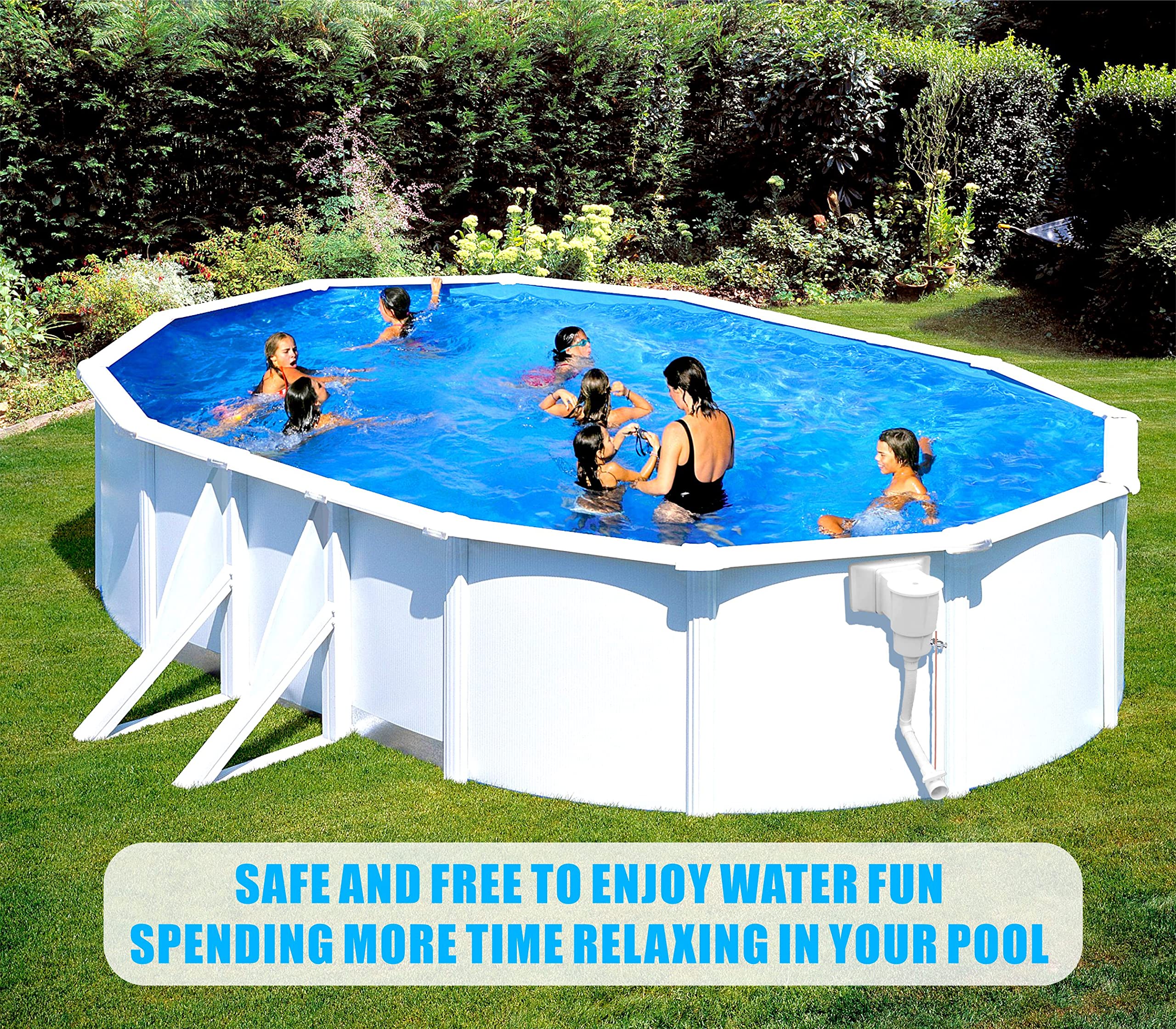 Cendasun stainless-steel plate resists rust in pool water.