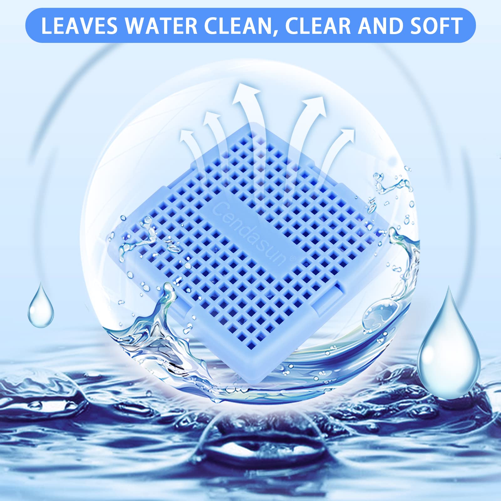 Cendasun spa water clarity supported by mineral filtration system.