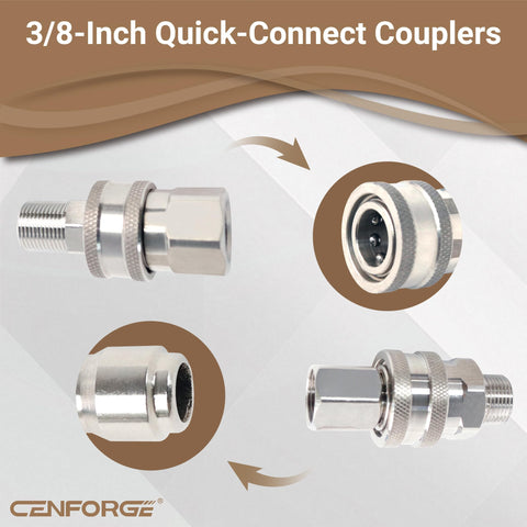 Cenforge stainless-steel quick-connect for rust-resistant durability