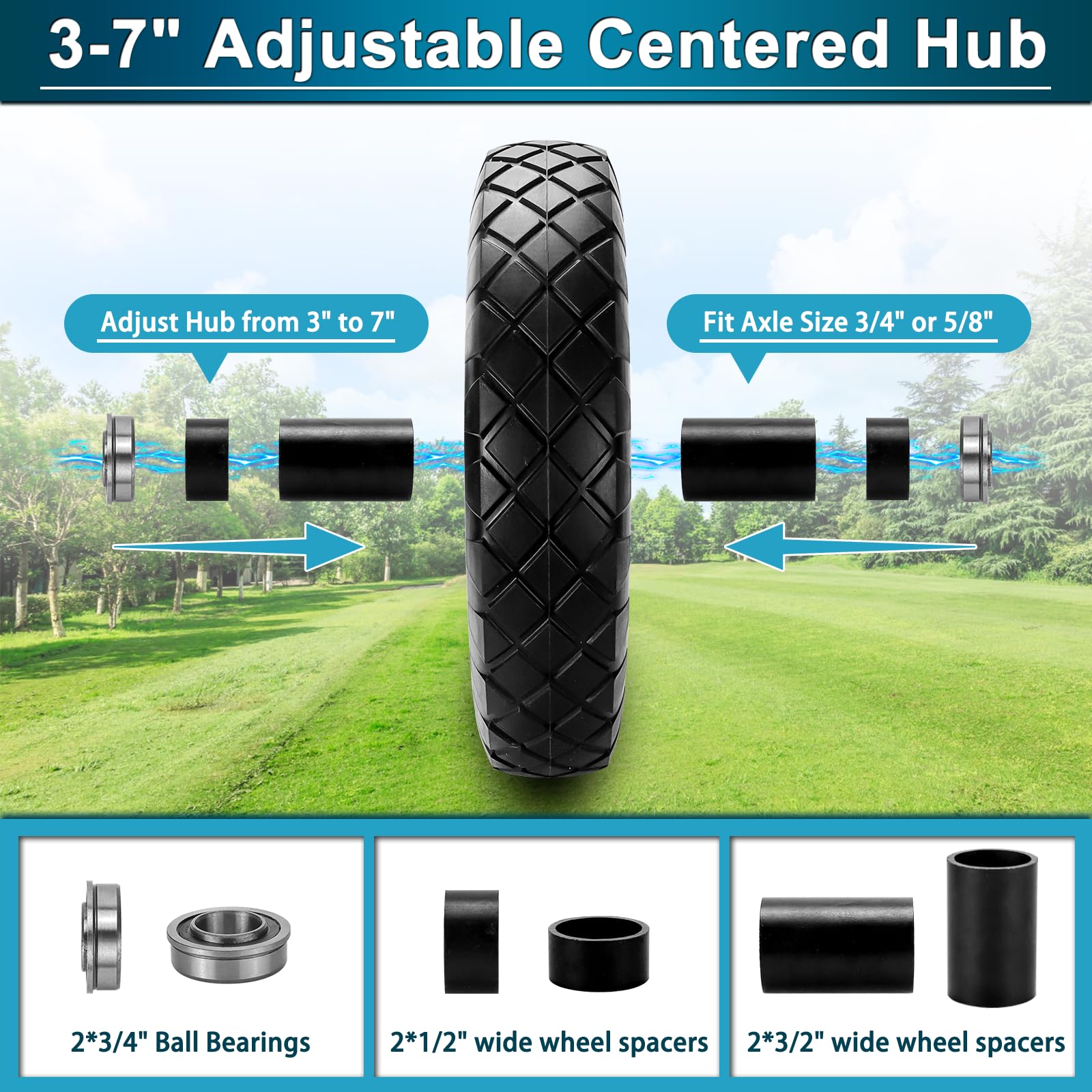 Cenipar flat-free tire close-up showing thick rubber and seal design