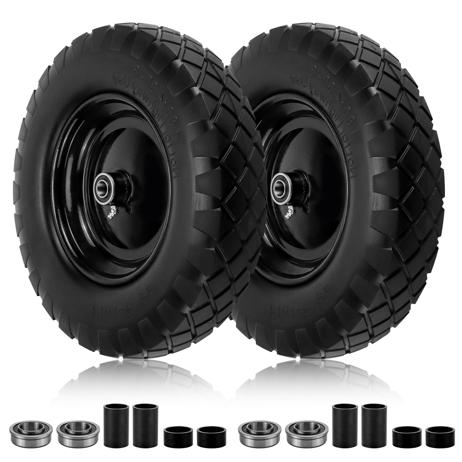 Cenipar 4.80/4.00-8 wheel and tire side view showing durable garden-ready performance