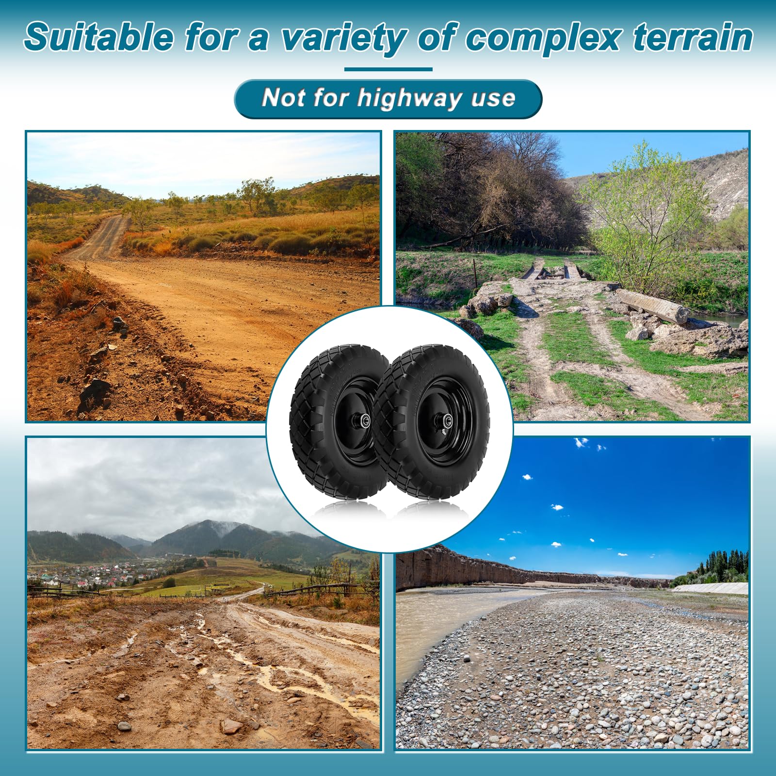 Cenipar wheel-tire kit supports garden tasks and light hauling