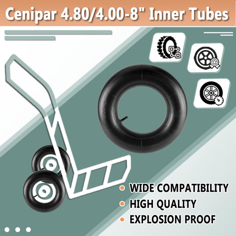 Cenipar 4.80/4.00-8 inner tube mounted on wheel.