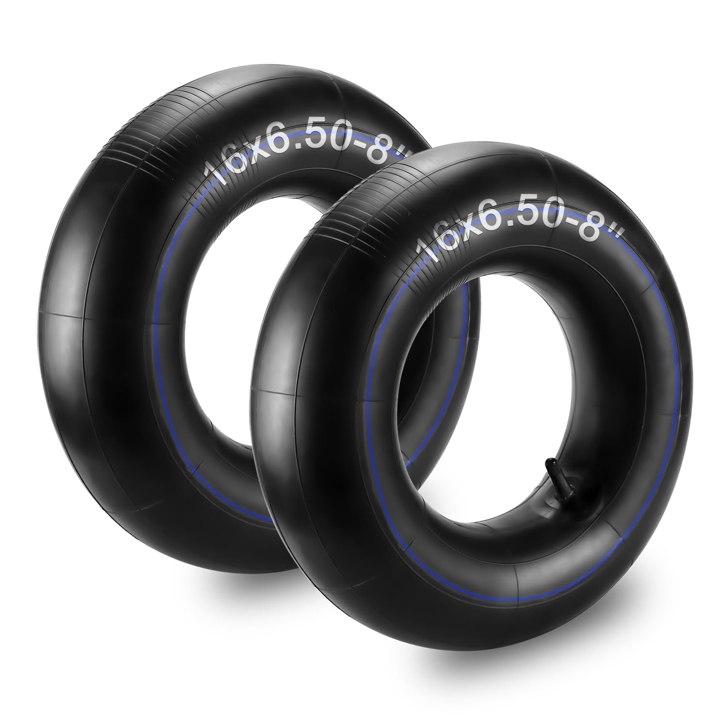 Cenipar heavy-duty inner tube 16x650-8, front view, built for rugged carts.