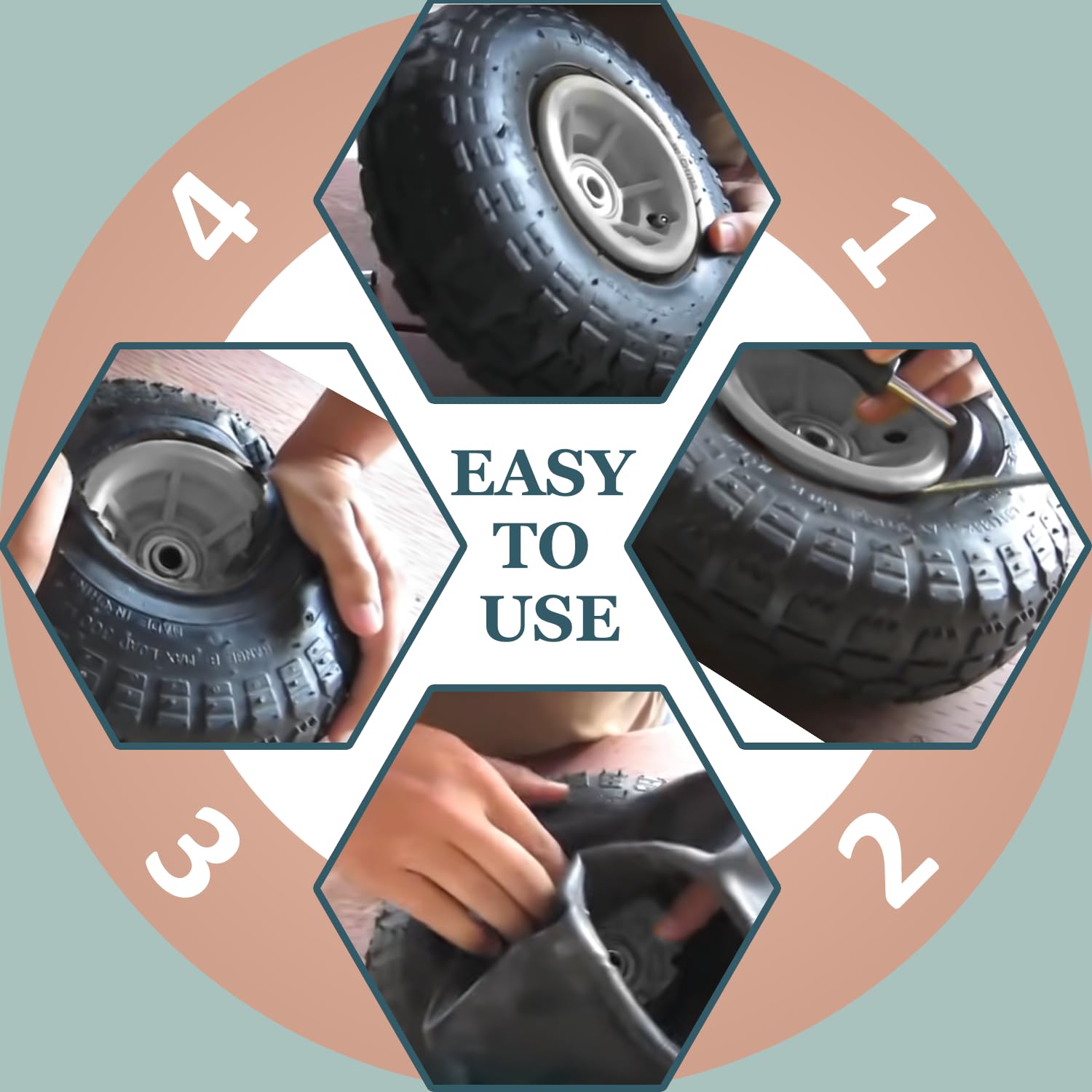 Cenipar installation ease inner tube step image for quick fit on heavy carts.