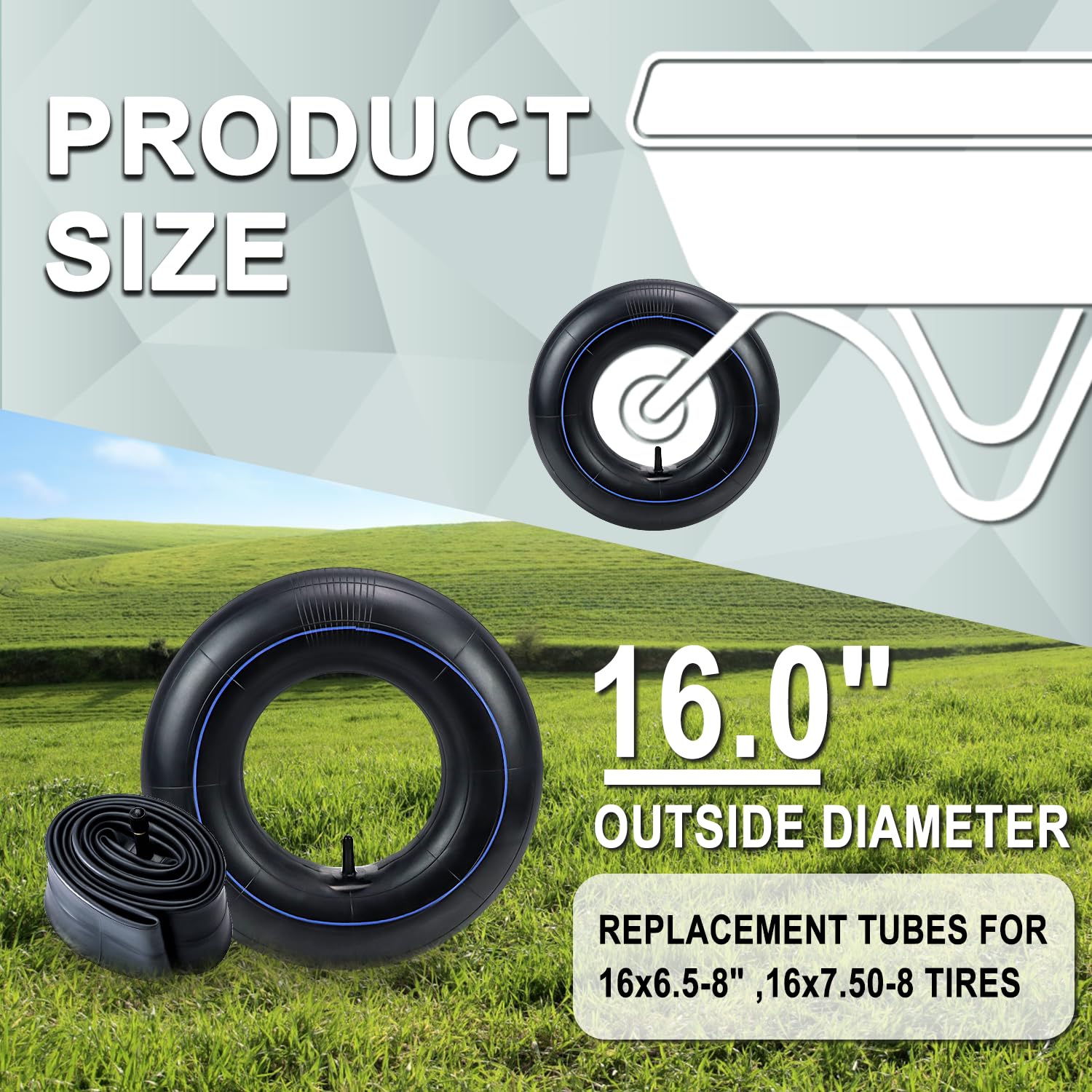 Cenipar TR-13 straight valve inner tube close-up, reliable inflation performance.