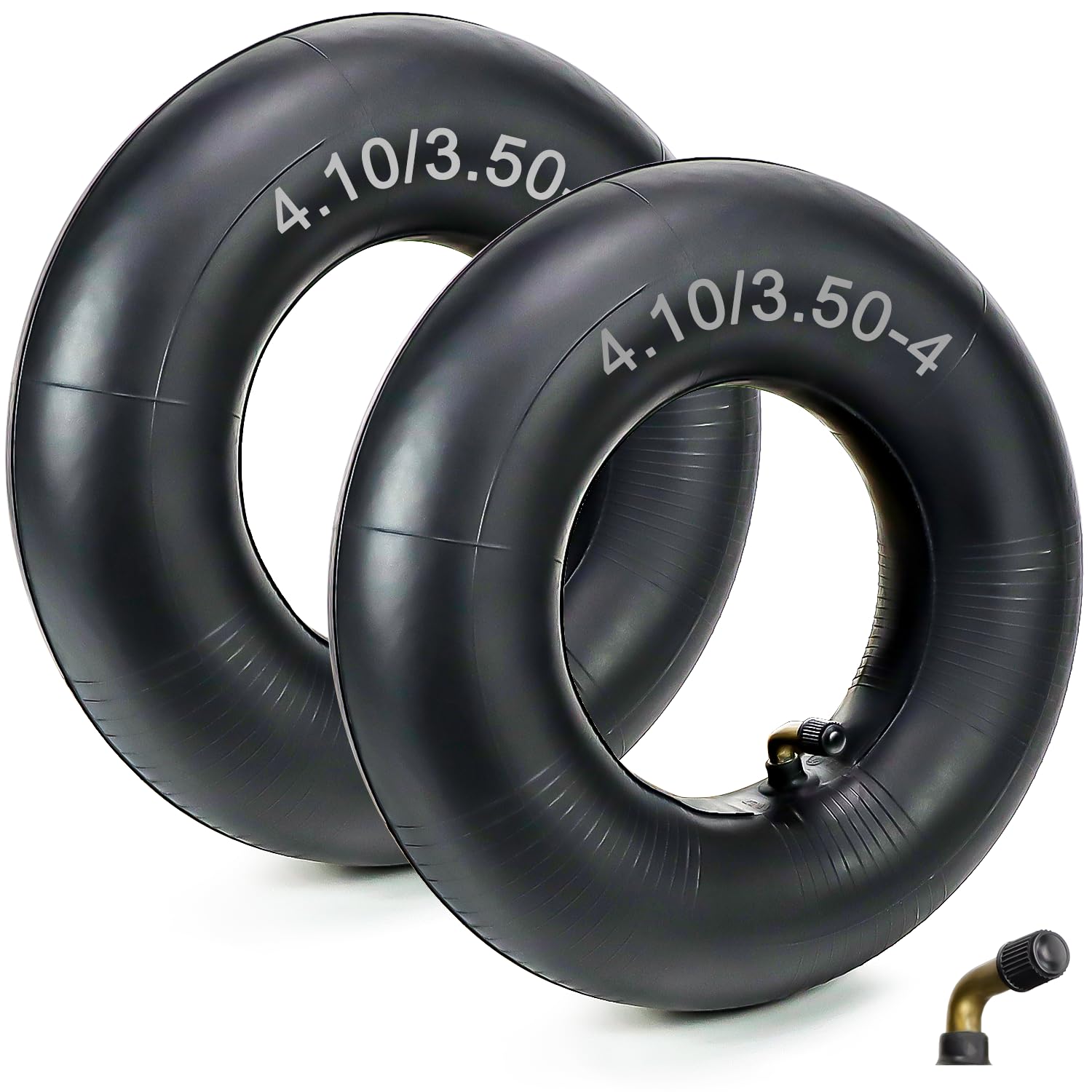 Cenipar inner tube with TR87 bent valve for easy inflation on 4-inch tires.