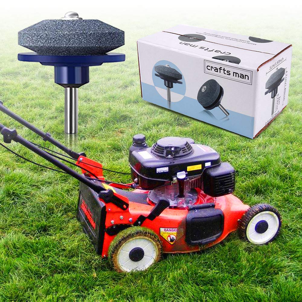 cenoz blade sharpener in action on a mower blade with drill