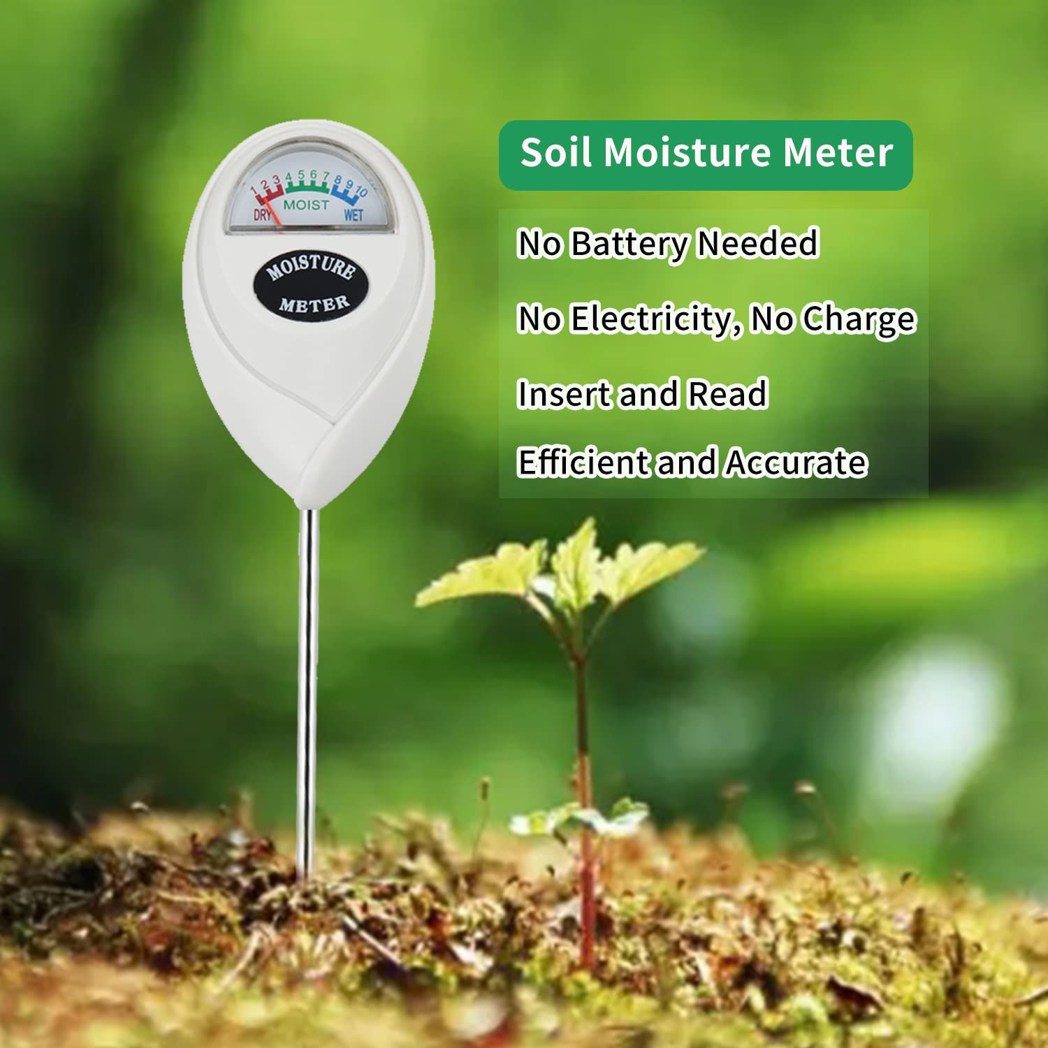 Censinda no battery needed hygrometer for simple plant care