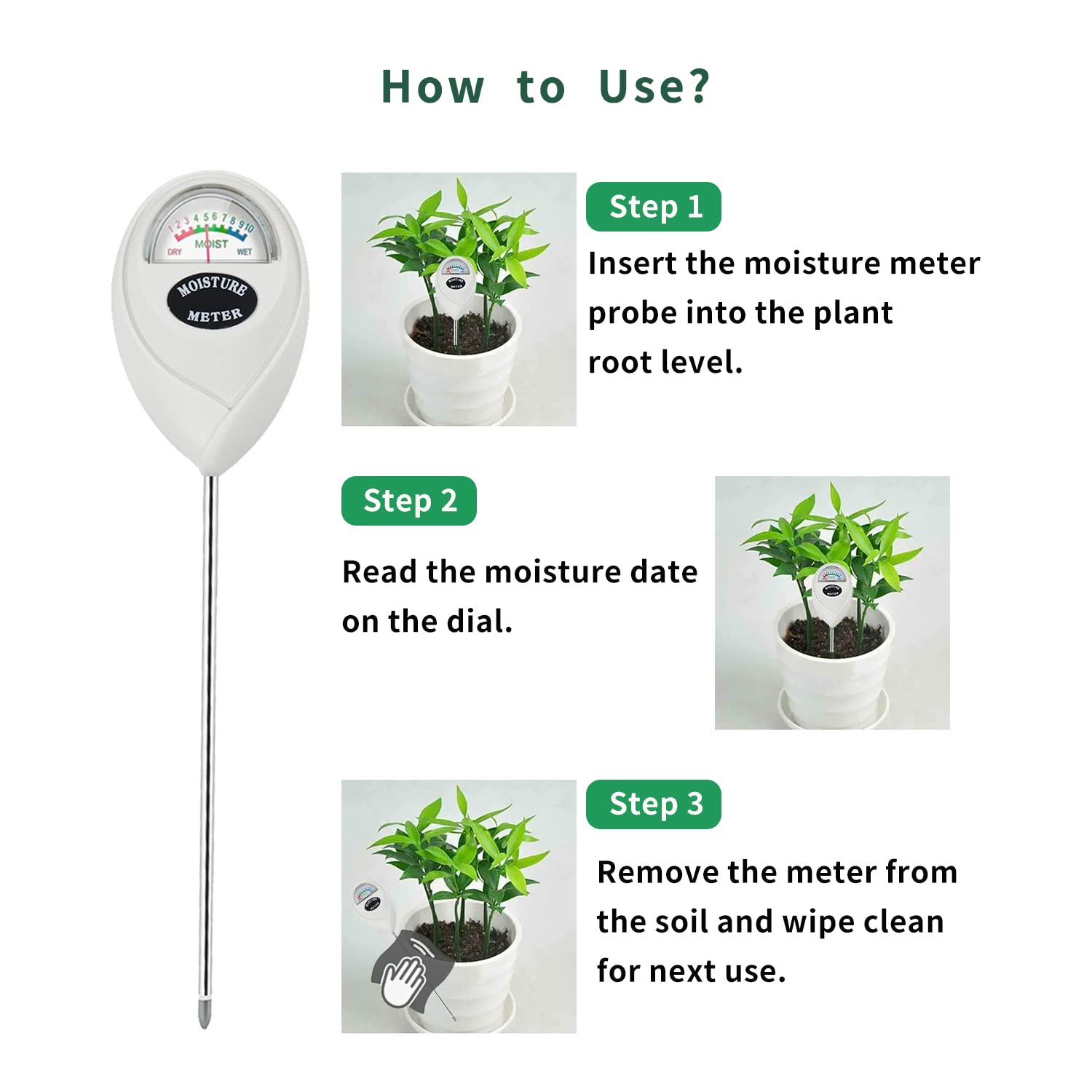 Censinda meter ideal for potted plants and garden beds