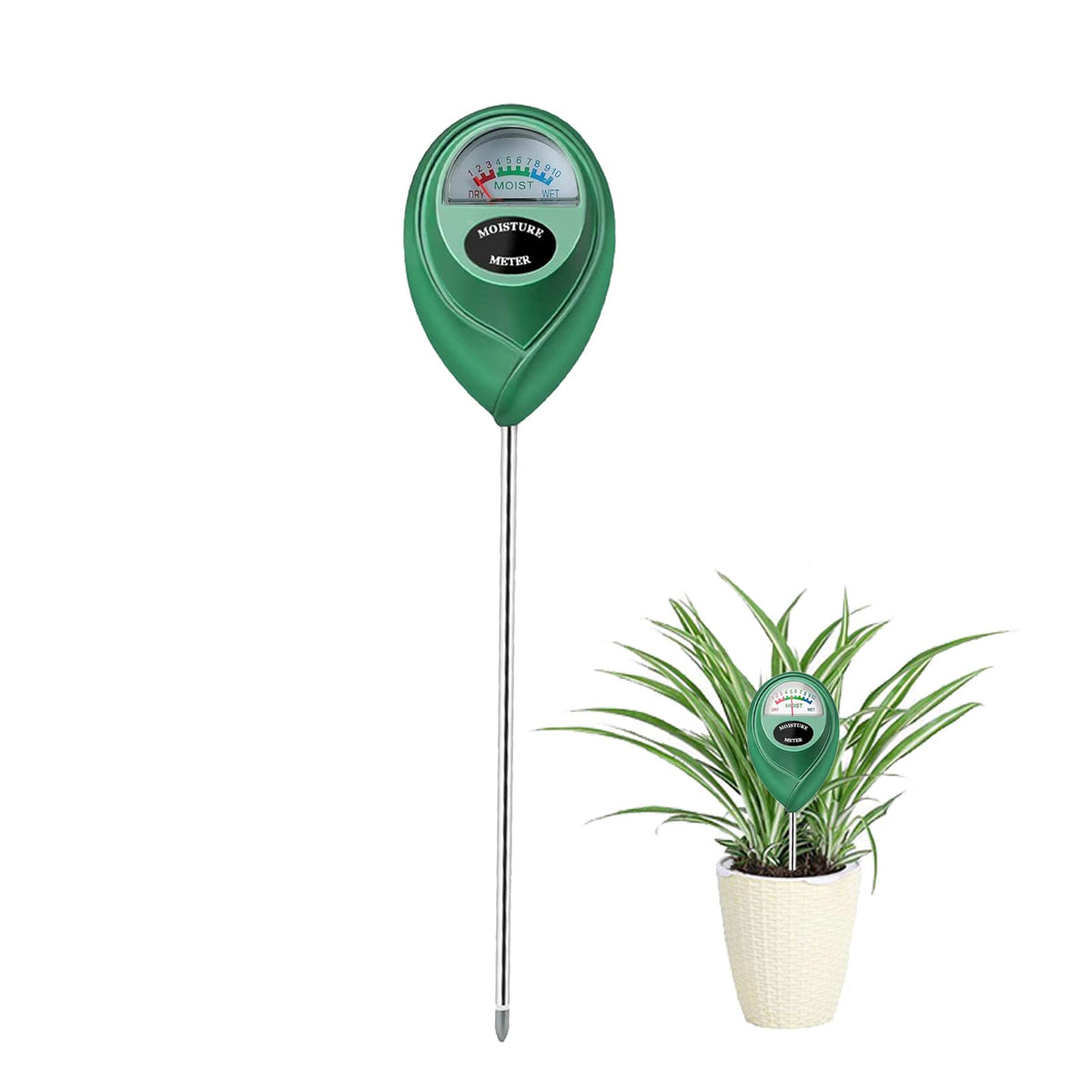 Censinda soil moisture meter front view for quick plant care