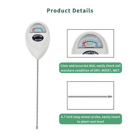 Censinda 6-7 inch probe reaches root zone for quick readings
