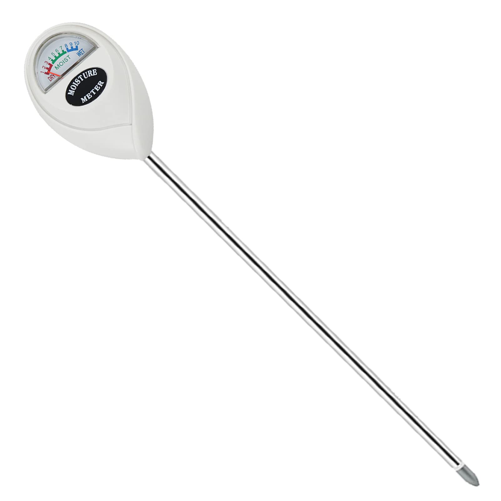 Censinda soil moisture meter white probe helps prevent overwatering for houseplants.
